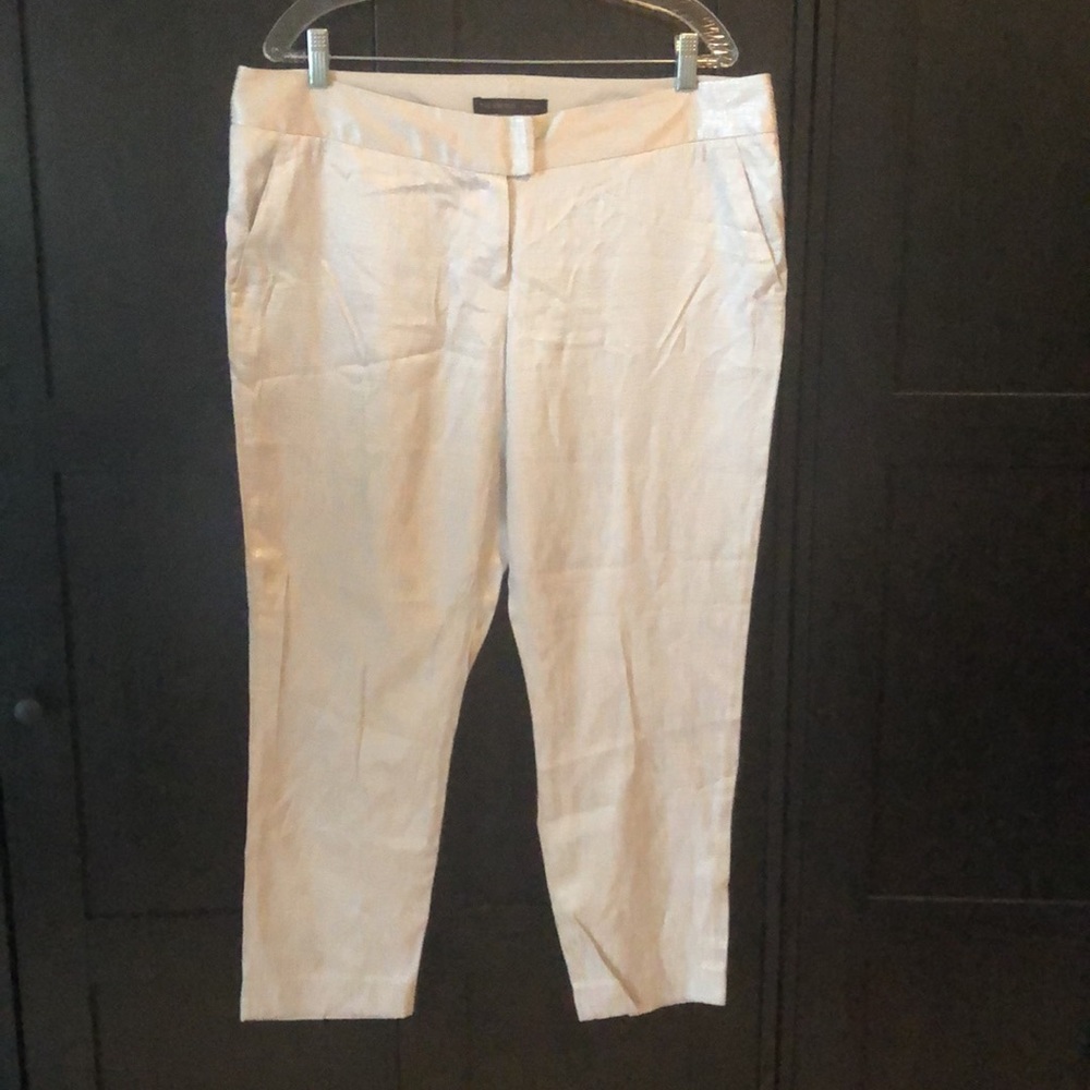Shiny cream Drew Fit Pants
